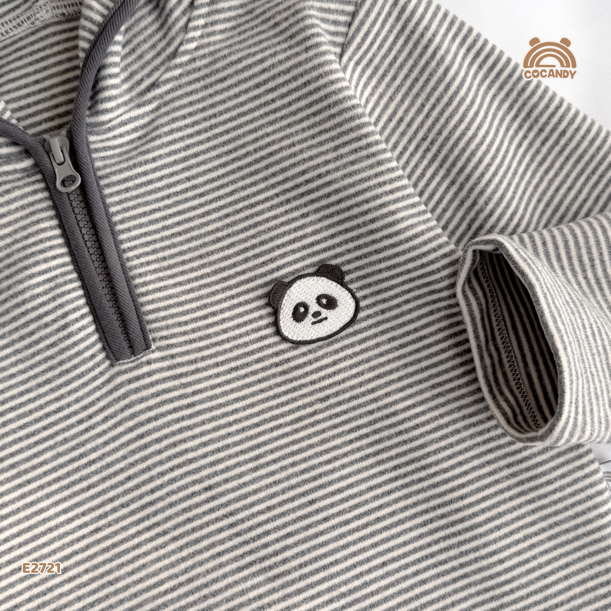 Áo dài hoodie kẻ GHI khóa kéo_thumbnail_2