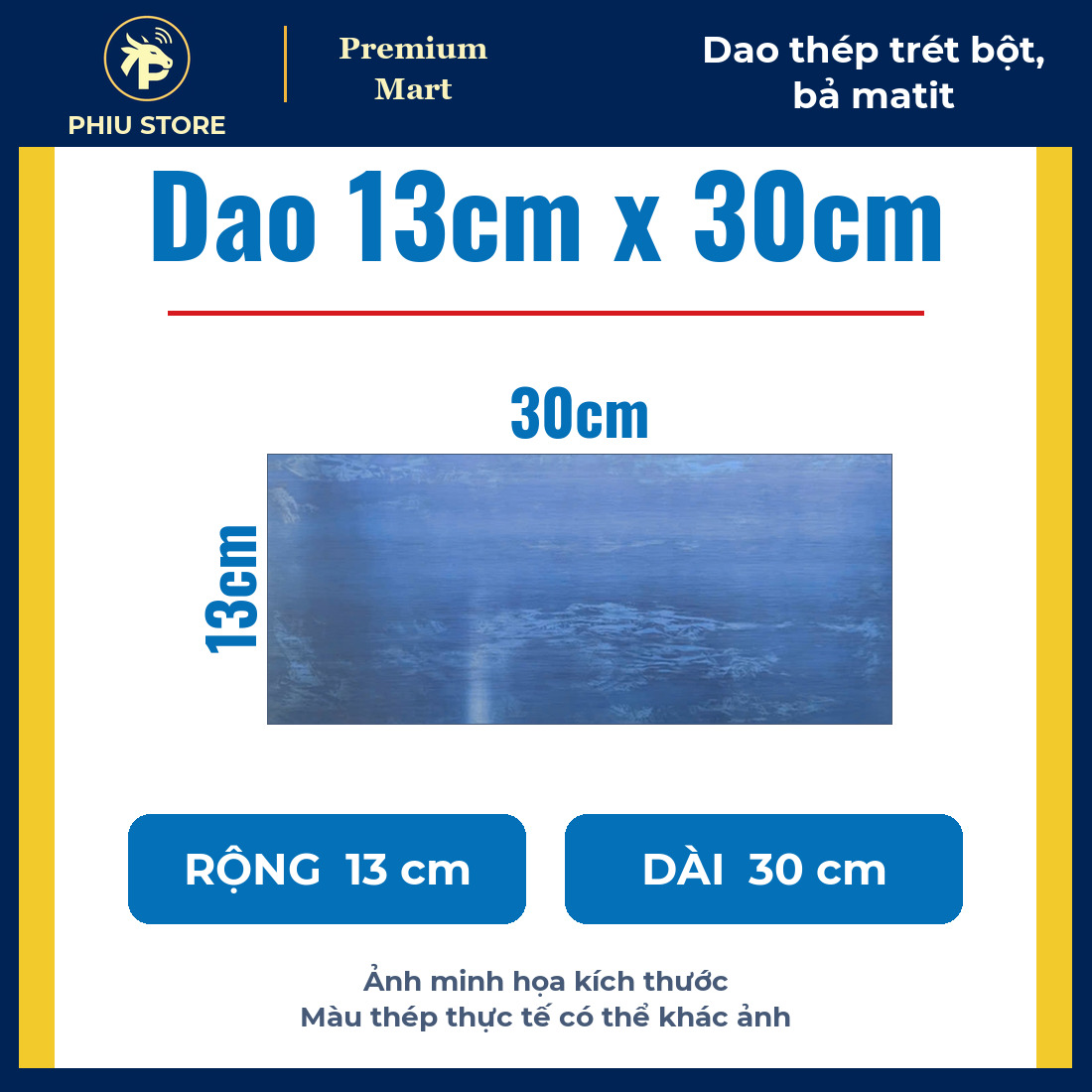 Dao Thép Trét Bột, Bả Matit Bản Dài 30 cm, 40 cm (Rộng 13 cm) - Trám Khuyết Điểm Bề Mặt - PHIU STORE_thumbnail_1