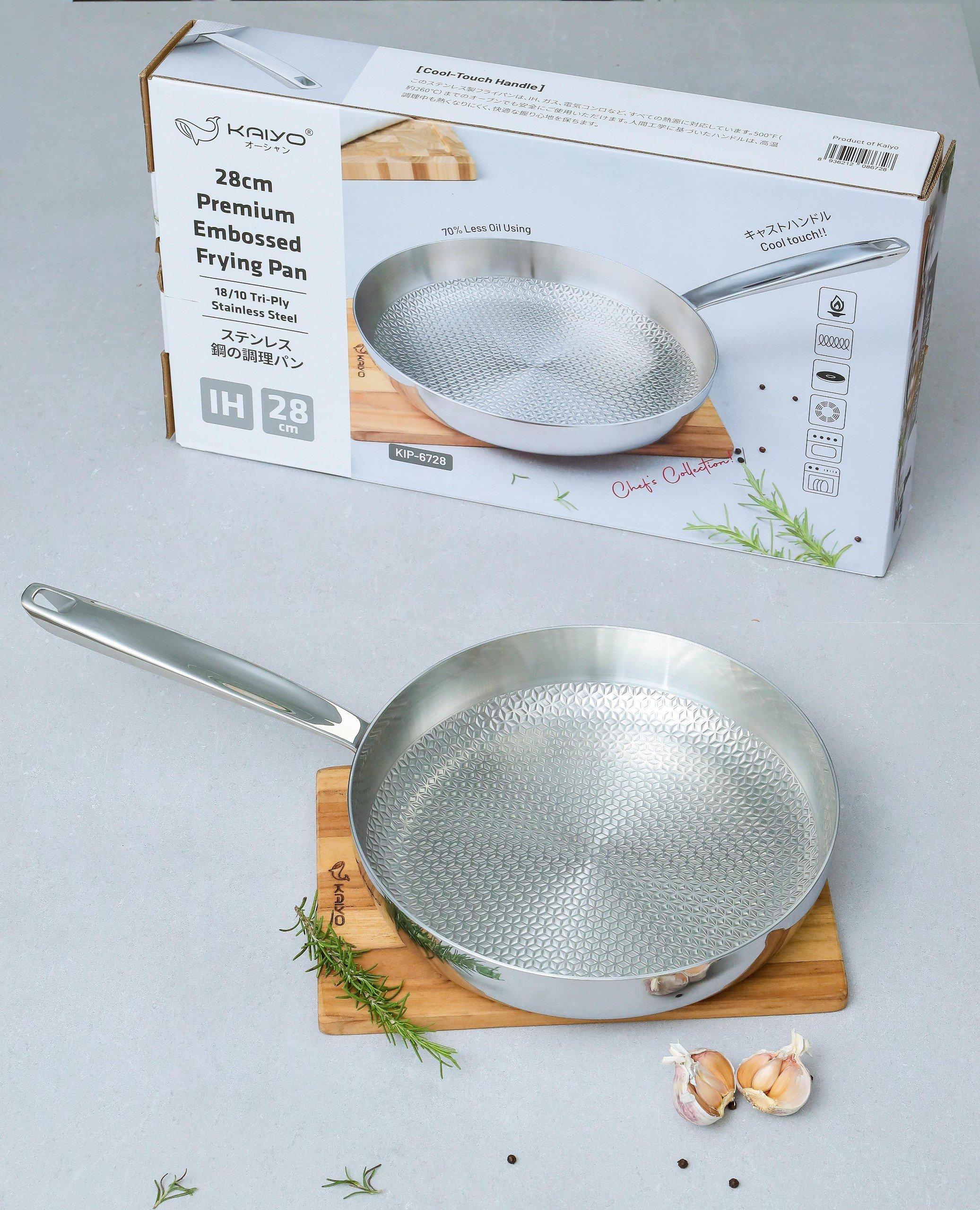 Chảo inox Vân Nổi Embrossed Silver Crown Kaiyo_thumbnail_13