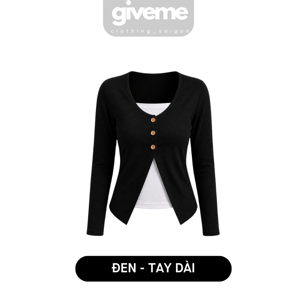 Áo thun tay dài phối cardigan 3 cúc - CDGD3CUC_thumbnail_2