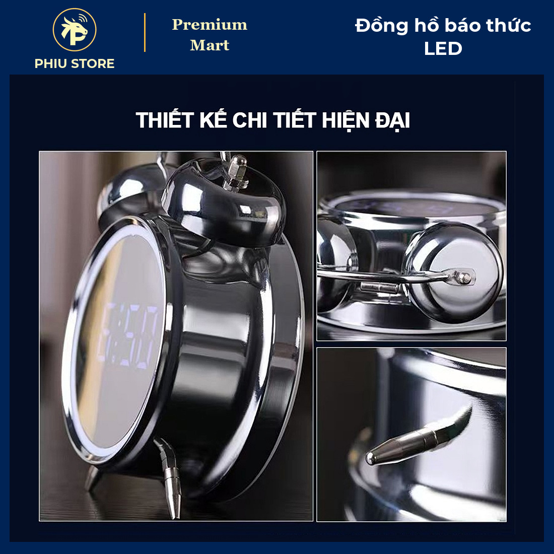 Đồng Hồ Báo Thức LED Để Bàn Chuông To, Màn Hình LCD, Hiển Thị Giờ Thứ Ngày Nhiệt Độ, Pin AAA Hoặc Cắm Điện 5V - PHIU STORE_thumbnail_2