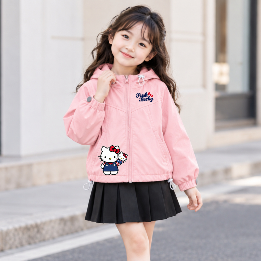 Áo gió bé gái hình Hello Kitty -  Loza Kids AJ3803_thumbnail_4
