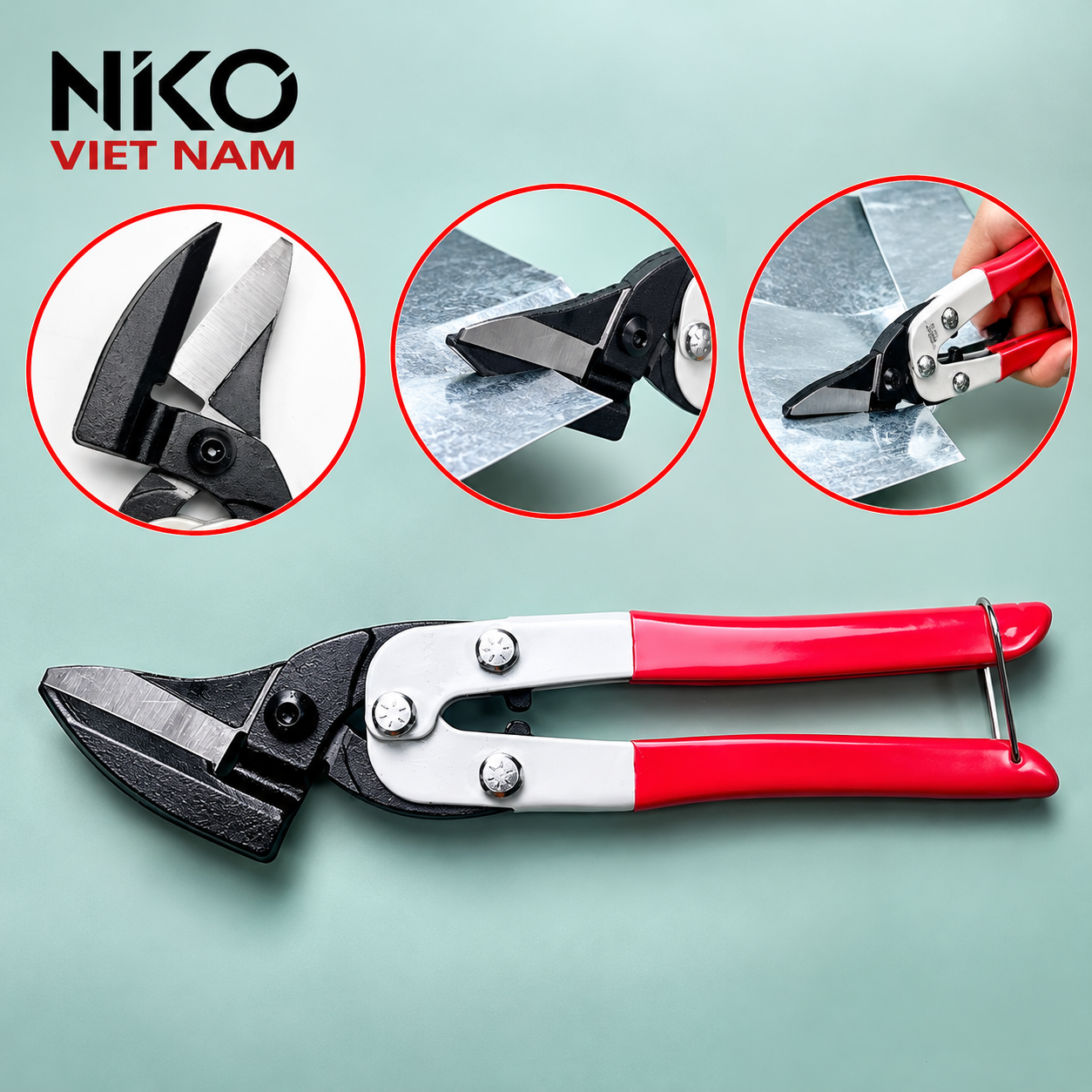 Kéo Cắt Tôn Delixi 10 Inch Thép Nhiệt Luyện 0.7-1.25mm