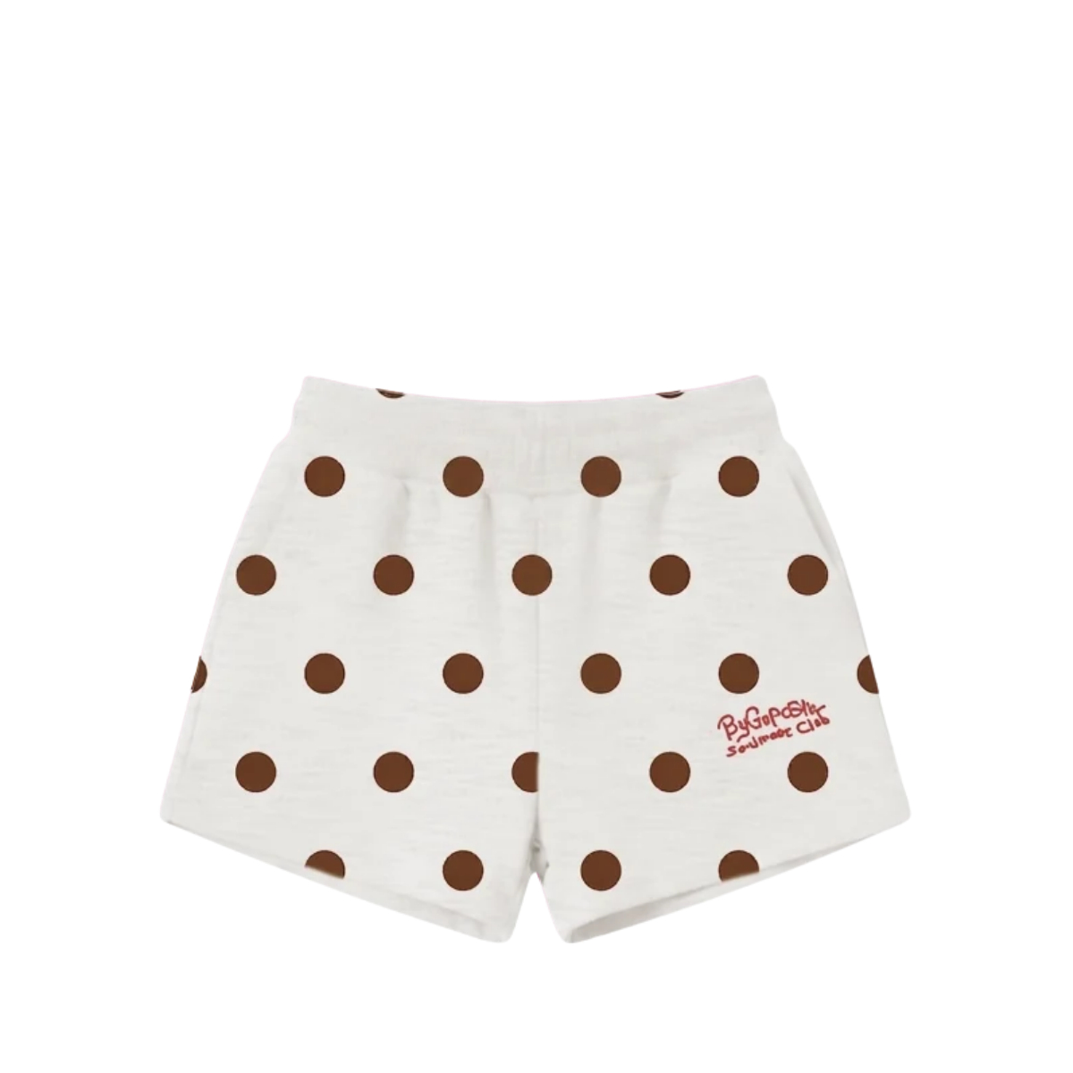Quần Short Nỉ Nữ GUPO POP SHORT Chấm Bi Thêu Chữ Form Trên Gối Nỉ 2 Da Cạp Chun - QS-HD-02