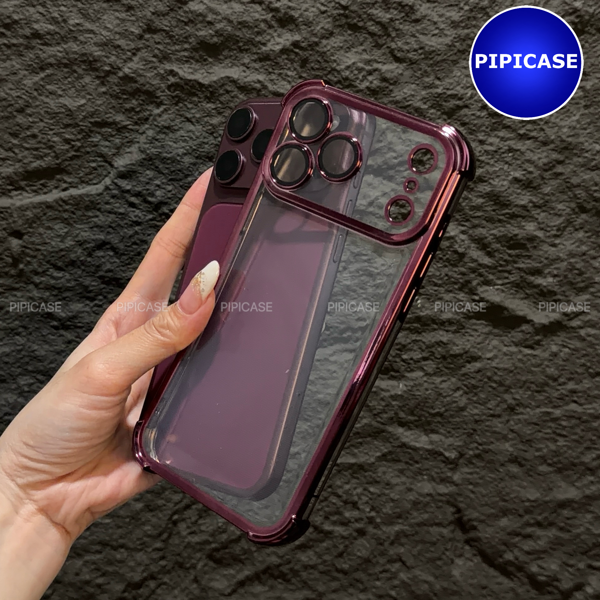 Ốp Lưng iPhone 18 Pro Max - Gu - Đỏ Burgundy_thumbnail_6