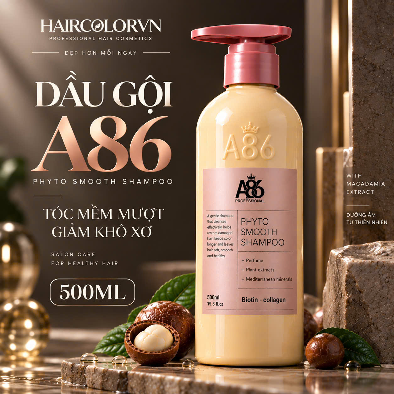 Chai gội 550ml A86