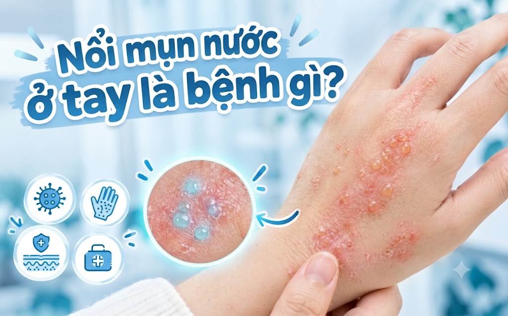 Nổi mụn nước ở tay là bệnh gì? Nguyên nhân và cách chăm sóc