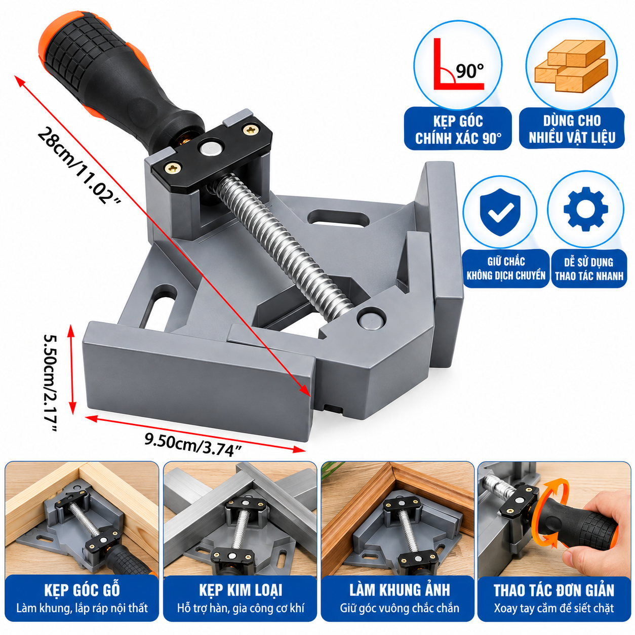 Eto Kẹp Góc Vuông  – Vam Kẹp Góc Chính Xác, Ke Góc Cố Định Gỗ,Kim Loại Chuyên Dụng_thumbnail_0
