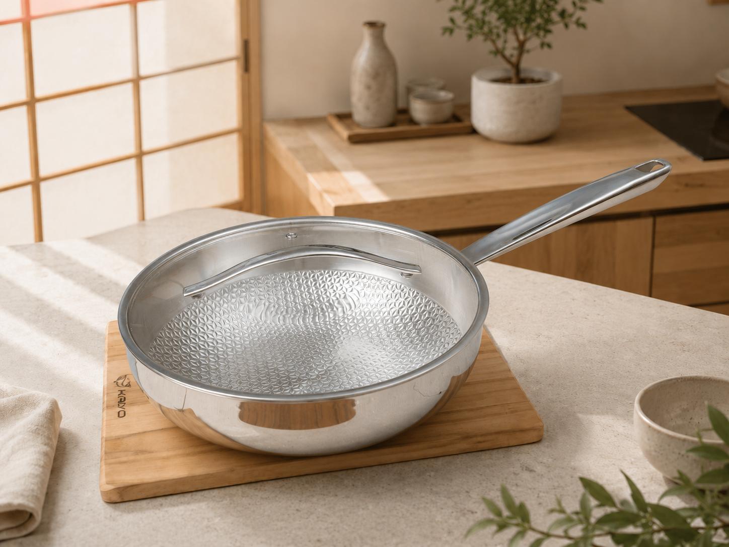 Chảo inox Vân Nổi Embrossed Silver Crown Kaiyo_thumbnail_3