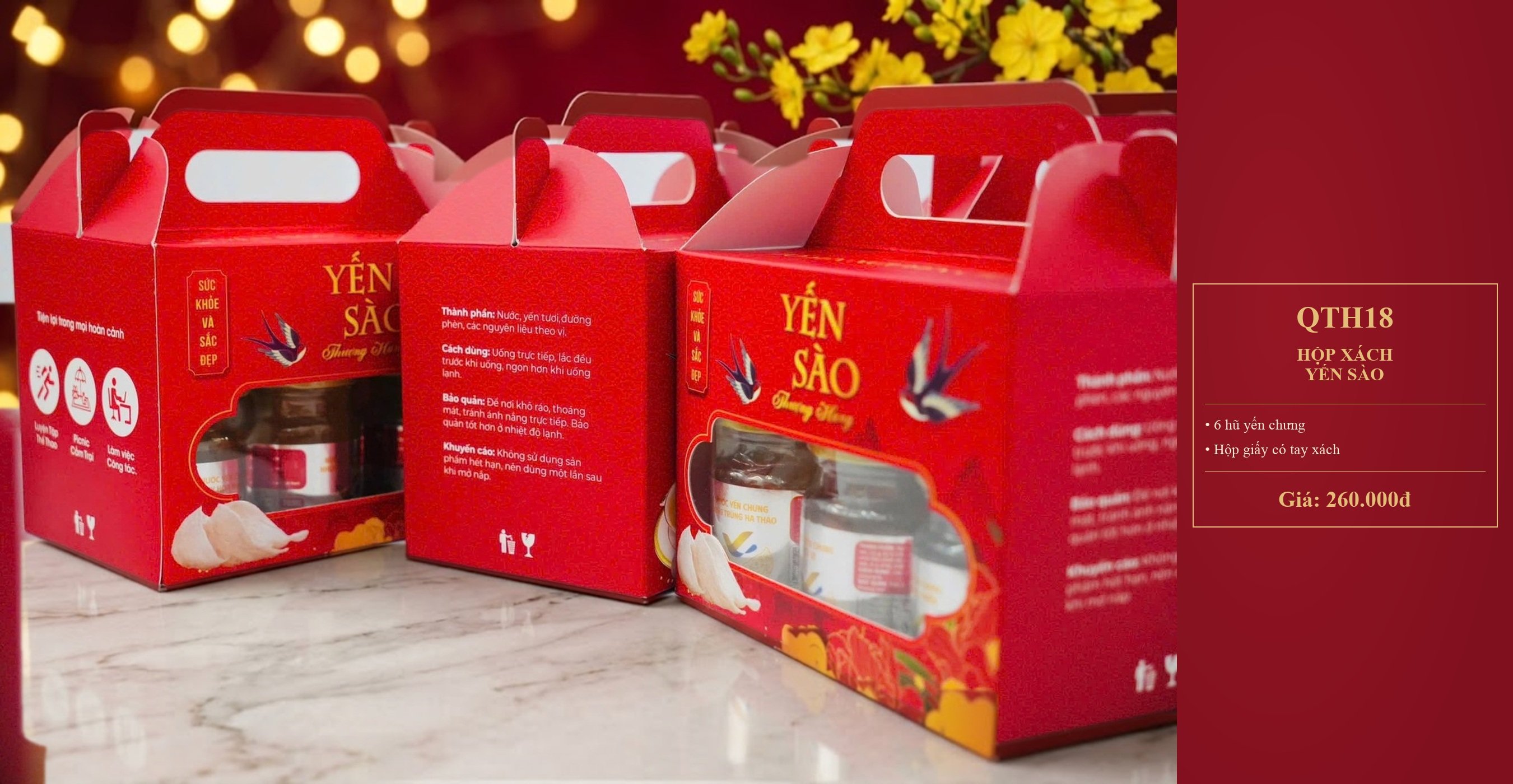 [QT18] HỘP XÁCH YẾN SÀO