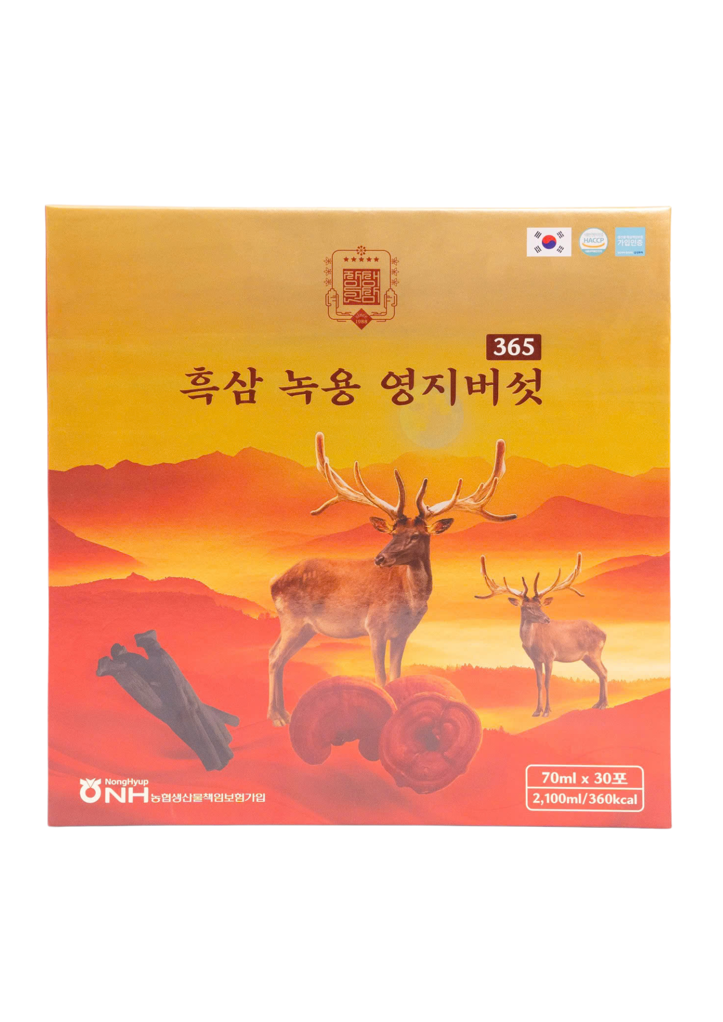 Nước bổ 365 nhân sâm đen - Nhung hươu - Nấm linh chi cao cấp Nonghuyp 30 gói_thumbnail_1