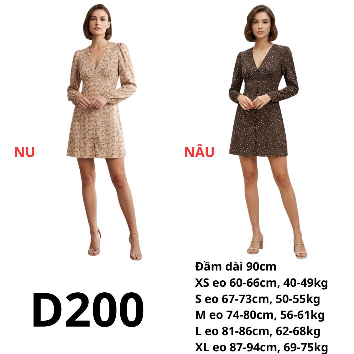 D200 - Đầm tay dài GJ