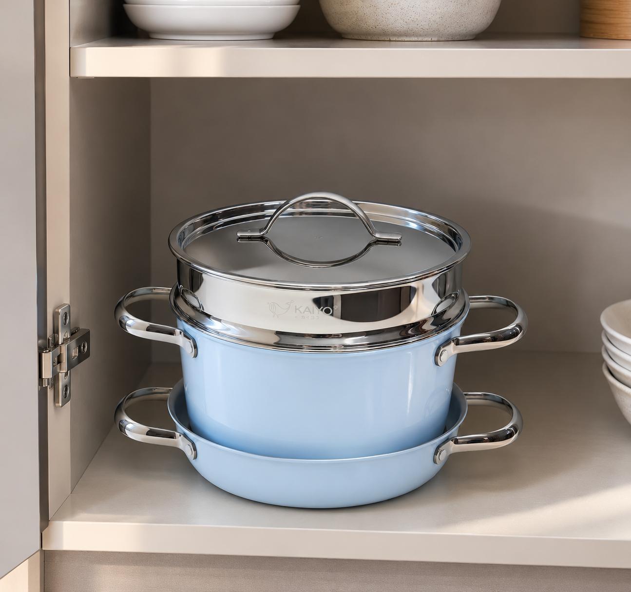 BỘ NỒI, CHẢO, XỬNG INOX 304 STACKABLE KAIYO SIZE 20CM_thumbnail_5