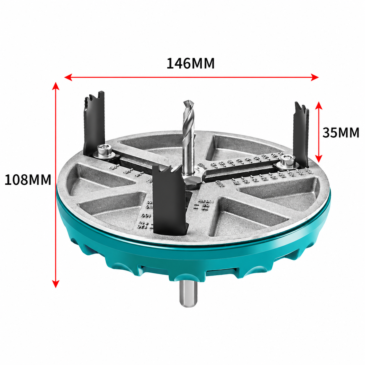 Dụng cụ khoét lỗ gỗ, thạch cao, nhựa, kích thước điều chỉnh 45-130mm, gắn máy khoan_thumbnail_3