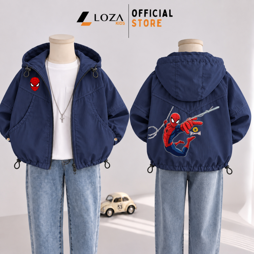 Áo gió bé trai hình Marvel, Spiderman- Loza Kids TA45-J001_thumbnail_4