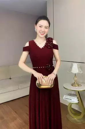 Đầm cổ V phối tay A820_thumbnail_0