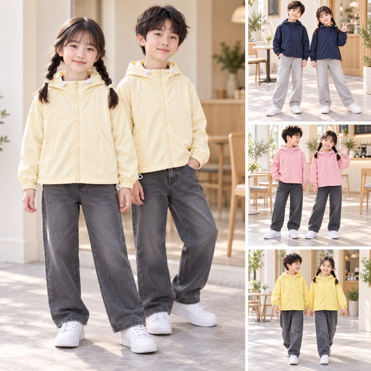 Áo gió cho bé trơn chất gió nhăn mềm - Loza Kids LJ096233 LJ096233