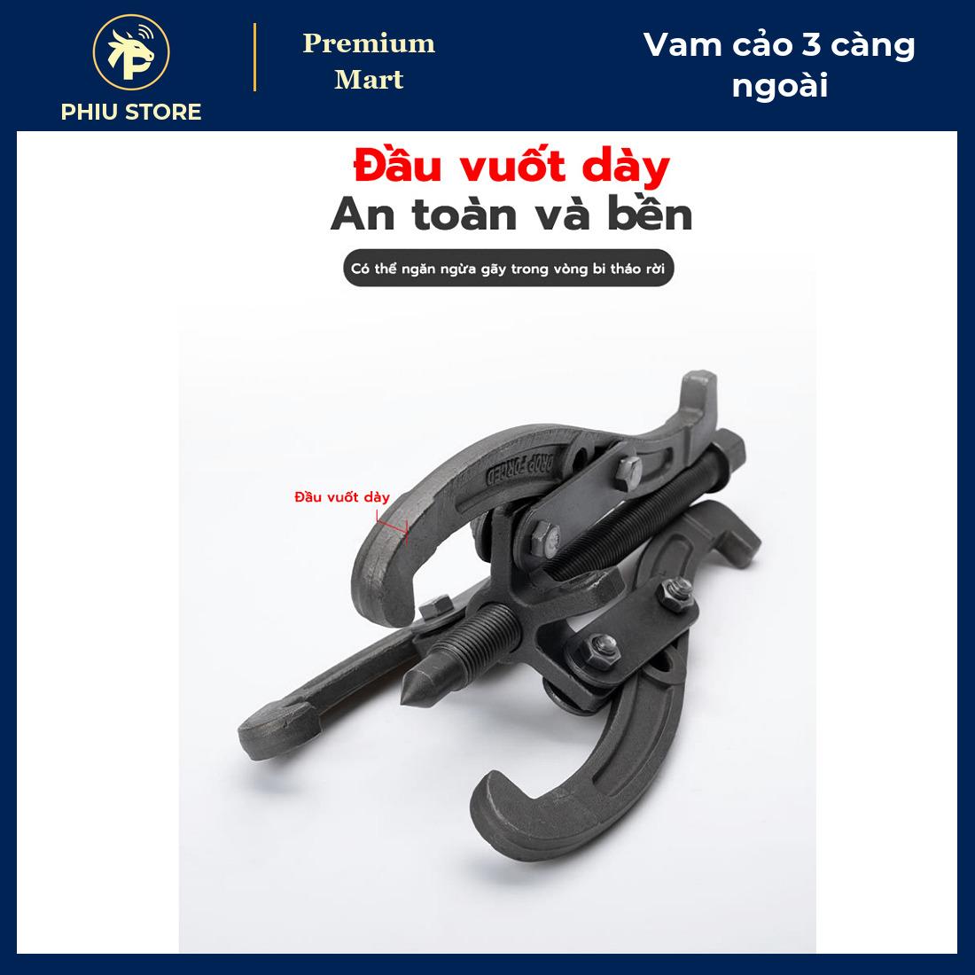 Cảo Kéo Vòng Bi 2 Chân / 3 Chân Chuyển Đổi Cỡ 6, 8 Inch - Tháo Vòng Bi, Bạc Đạn, Bánh Răng Cầm Tay - PHIU STORE_thumbnail_1