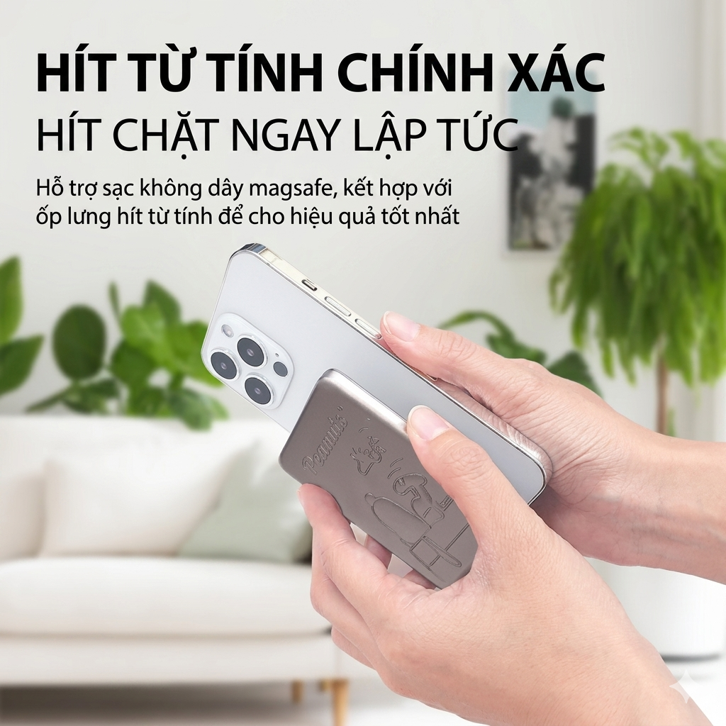 Pin Sạc Dự Phòng MagSafe Peanuts Snoopy – Không Dây 15W & PD 20W_thumbnail_3
