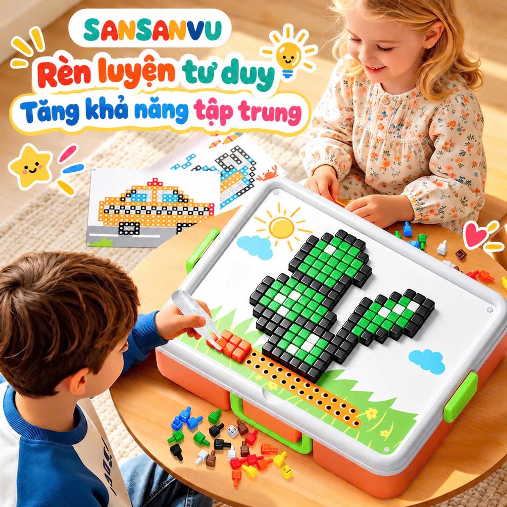 bộ tranh đinh nấm TADAA Montessori