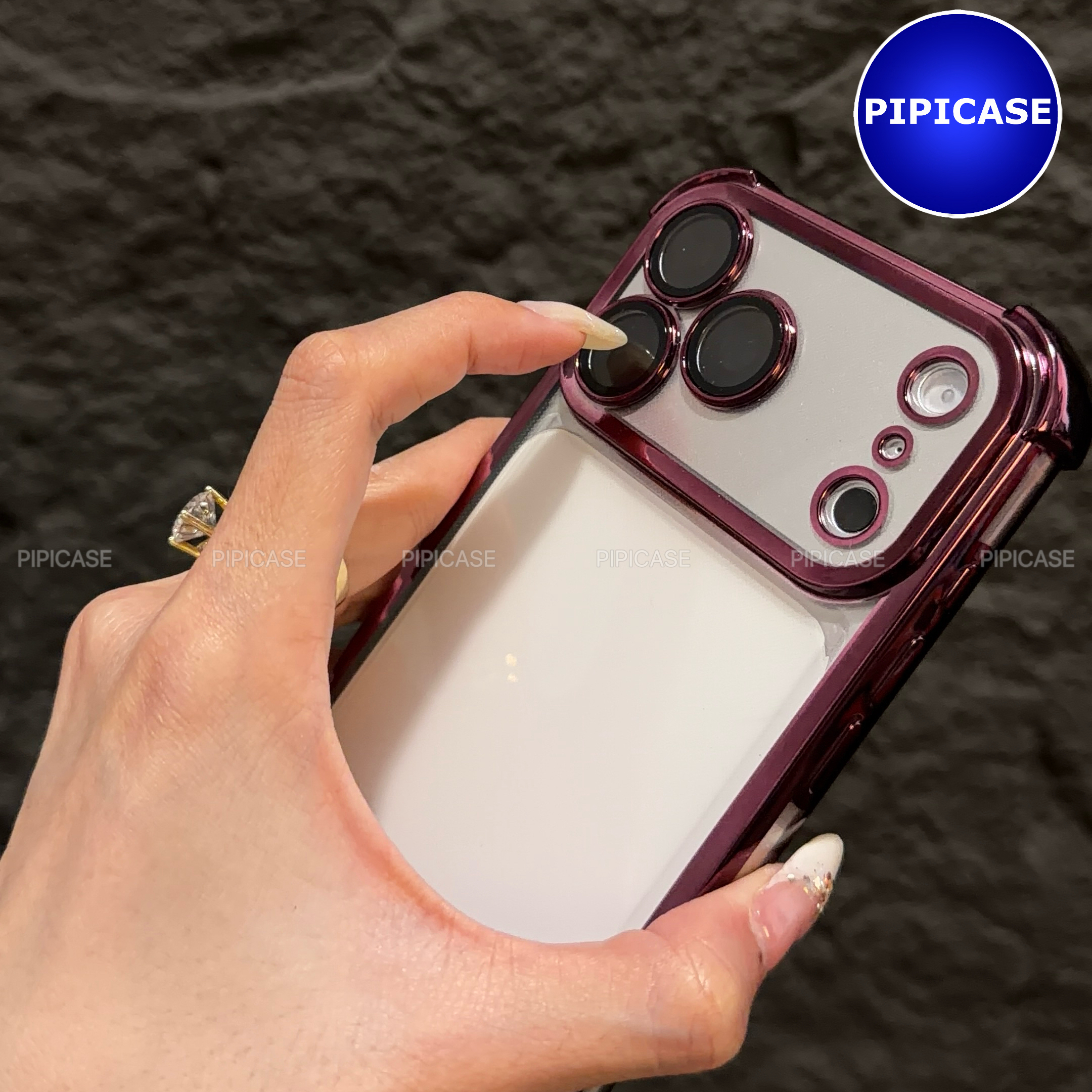 Ốp Lưng iPhone 17 Pro Max - Gu - Đỏ Burgundy_thumbnail_3