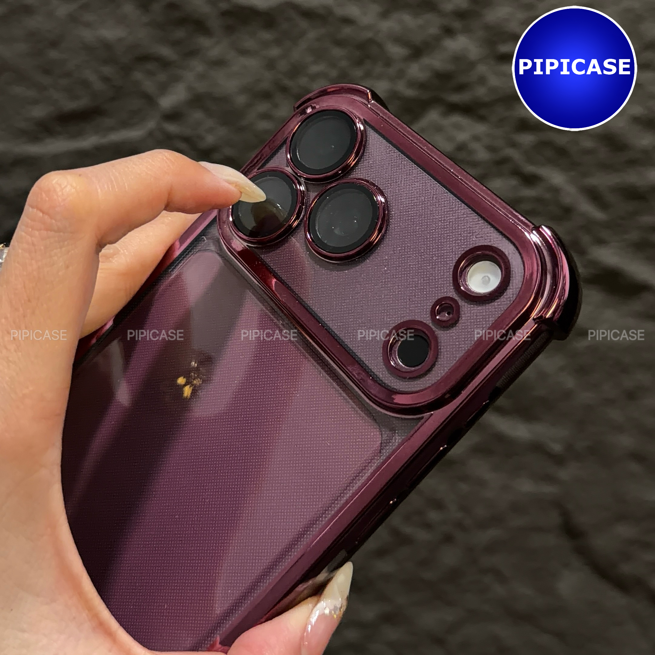 Ốp Lưng iPhone 18 Pro Max - Gu - Đỏ Burgundy_thumbnail_8