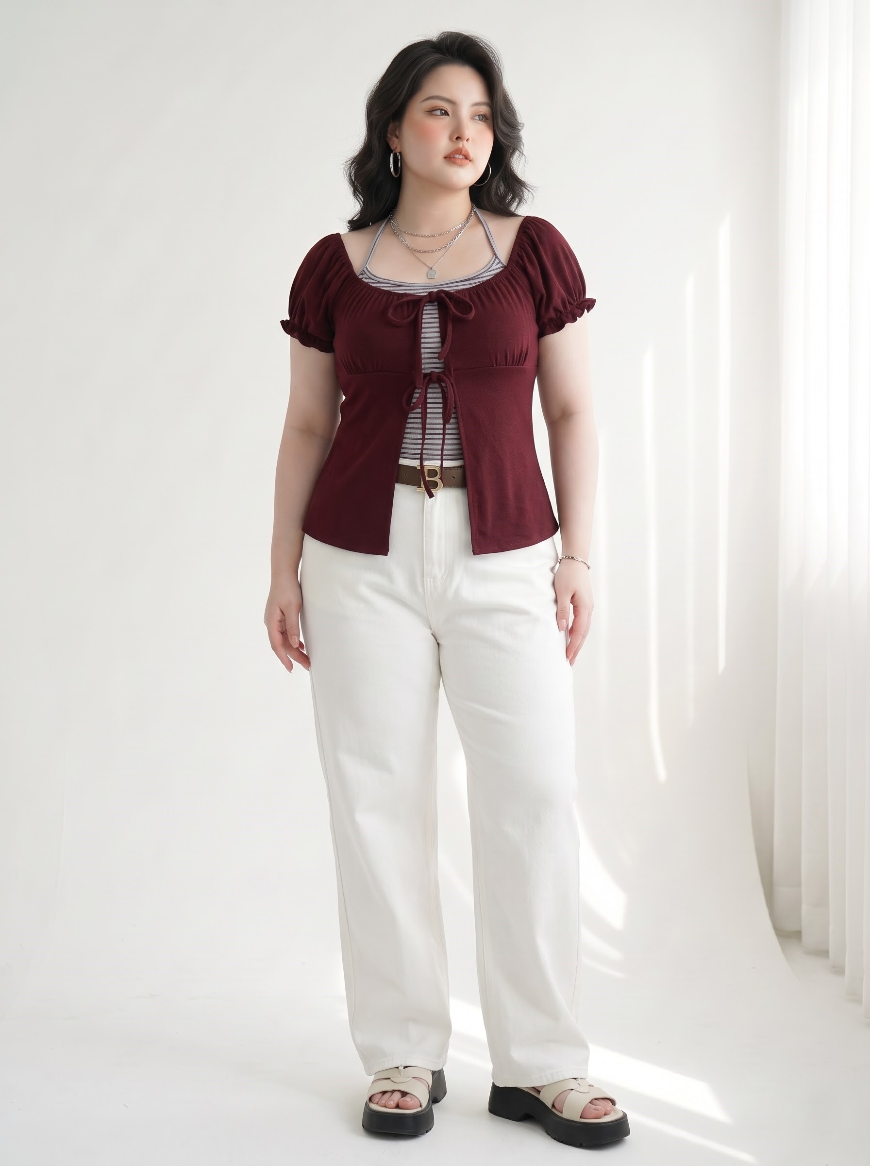 Quần jean ống suông lưng cao basic mới bigsize QJ5000 dành cho nàng béo mập từ 55-90kg_thumbnail_28