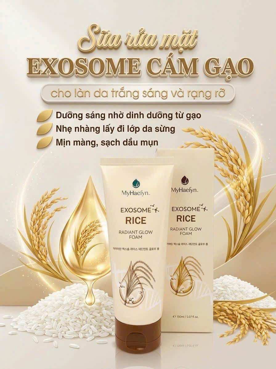 Sữa Rửa Mặt Tinh Chất Gạo Exosome Trắng Da 150ml_thumbnail_2
