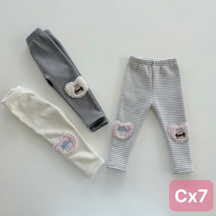 CX163-Quần legging hoạ tiết trái tim gấu CX7 26979