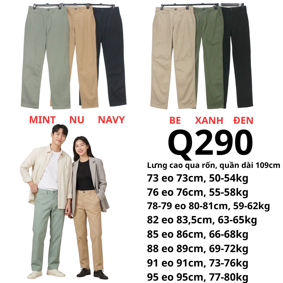 Q290- Quần kaki Nam