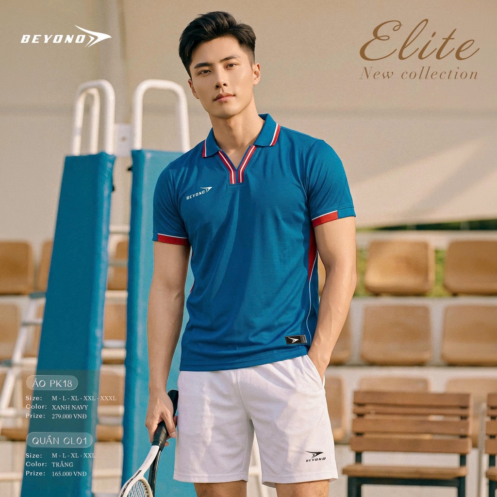 Áo Thể Thao Cổ Polo Beyono Elite PK18 Vải B-Airweave Thoáng Khí Thể Thao Đương Đại_thumbnail_0