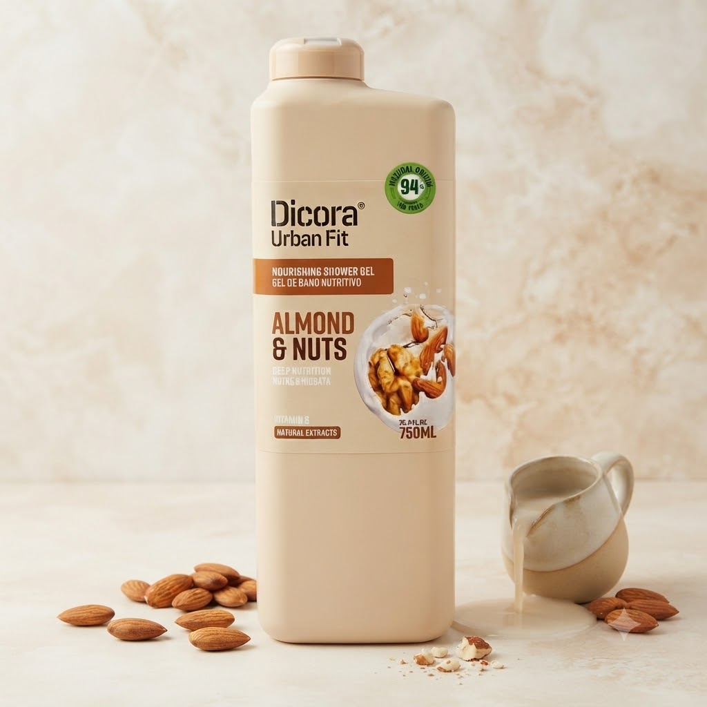 Sữa tắm Dicora Urban Fit Almonds & Nuts Vitamin B Hạnh Nhân & Các Loại Hạt 750ml