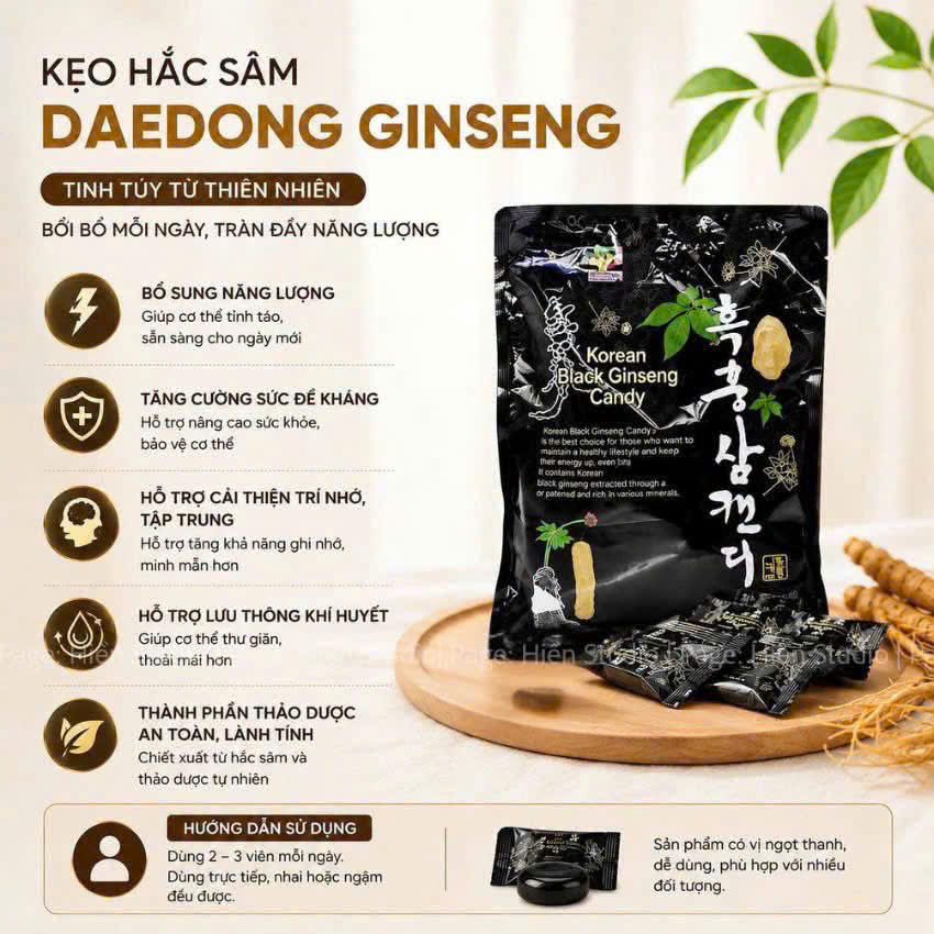 KẸO HẮC SÂM HÀN QUỐC – DAEDONG