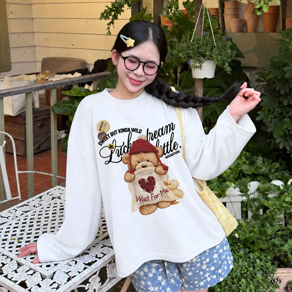 Áo tay dài unisex Miucho form boxy cổ tròn vải tici ATD00060 4579_thumbnail_7
