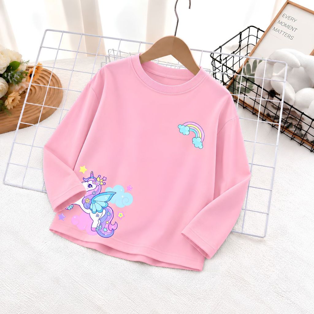 Áo thun dài tay bé gái hình Ngựa Pony dễ thương - Loza Kids  KT3732_thumbnail_0