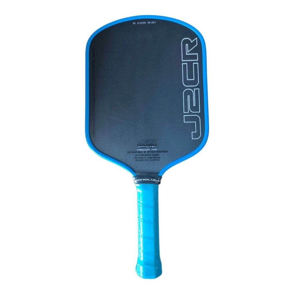 HONOLULU J2CR 16MM CRYSTAL BLUE GRIT PICKLEBALL PADDLE - HYBRID_thumbnail_1