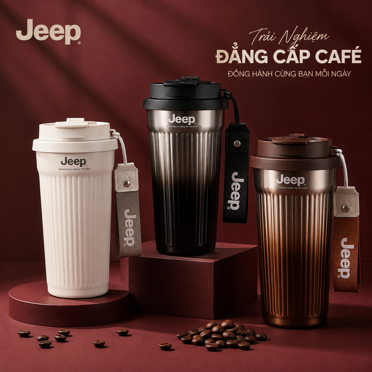 Bình Giữ Nhiệt JEEP 550ml – Inox 316 Lòng Phủ Gốm Cao Cấp