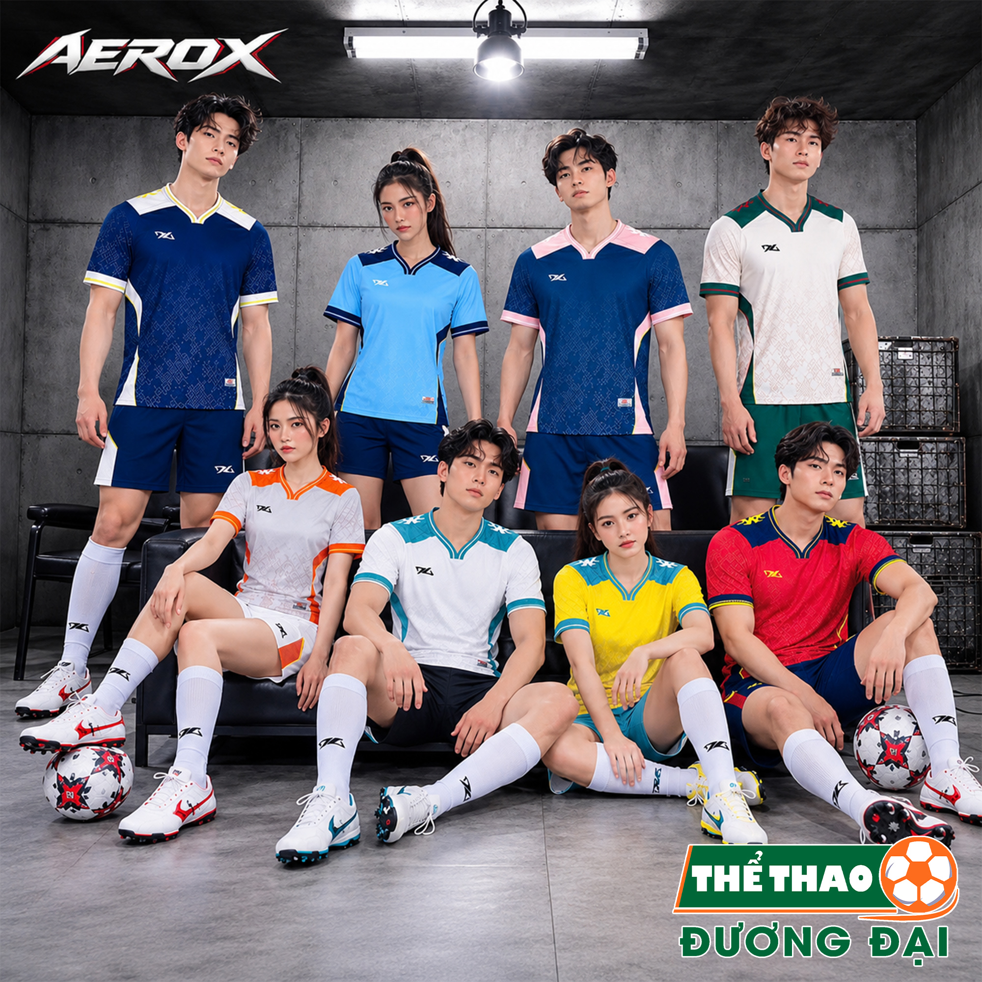 BST Quần Áo Bóng Đá HD AEROX Thun Mè S-Comf Thoáng Khí Thể Thao Đương Đại