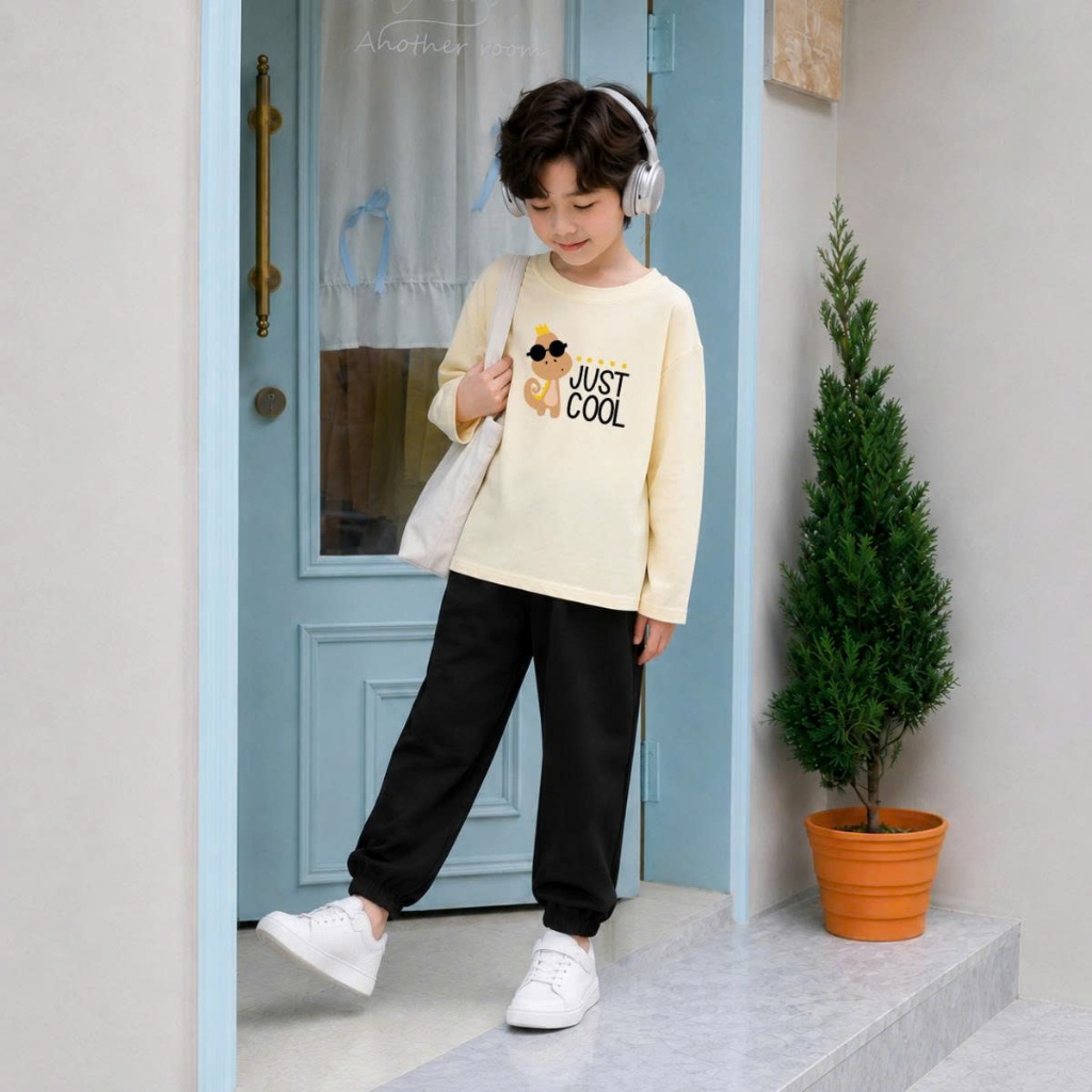 Set bộ Thu - Đông chất liệu cotton bé trai hình Gấu Just Cool - Loza Kids BW722_thumbnail_3