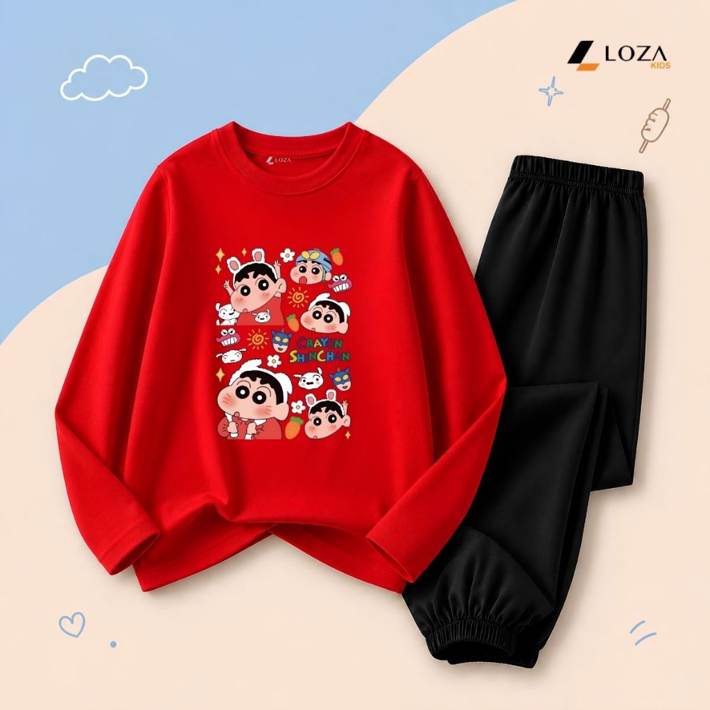 Set bộ Thu - Đông bé trai hình ShinChan  - Loza Kids BW003_thumbnail_0