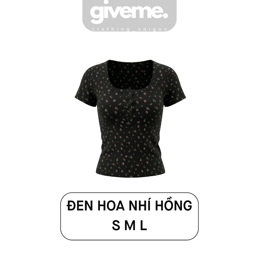 Áo thun cổ trụ in hoa -TIH001_thumbnail_1