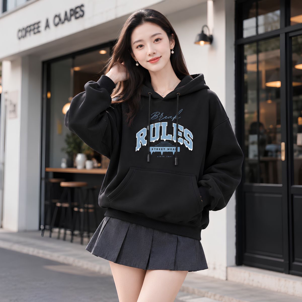 Áo nỉ hoodie nữ nhiều hình chất liệu nỉ da cá nhiều hình dễ mặc -  Loza NM001_thumbnail_5