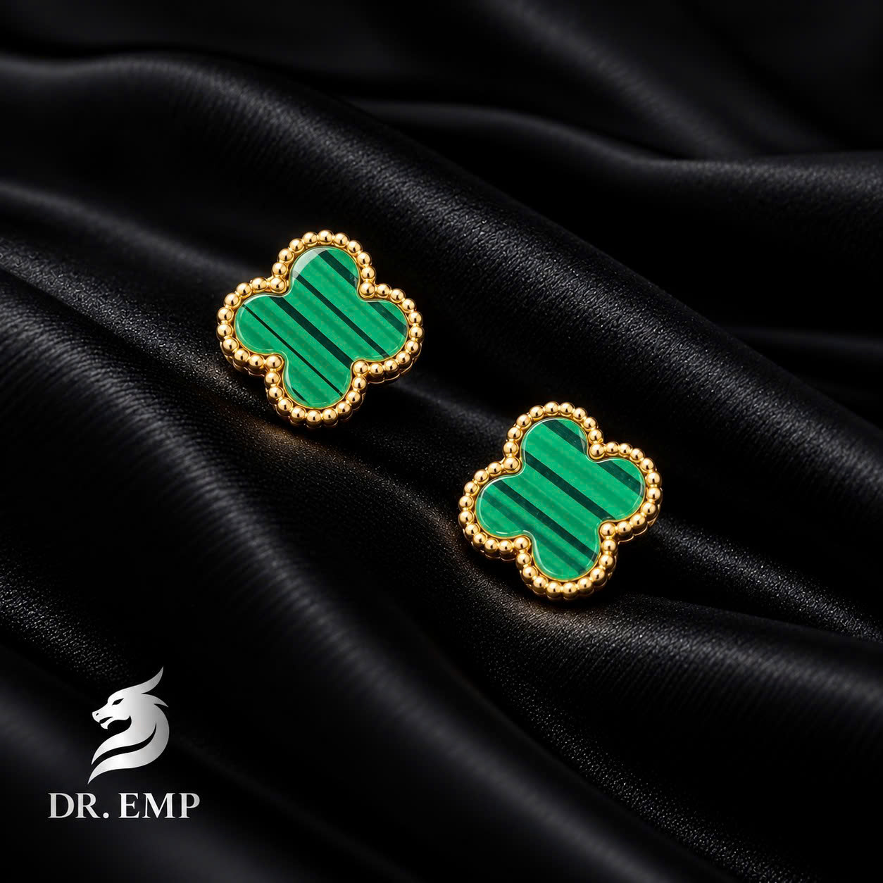 khuyên kiểu cặp vancleef xanh lá xọc nhỏ viền bi vàng_thumbnail_1