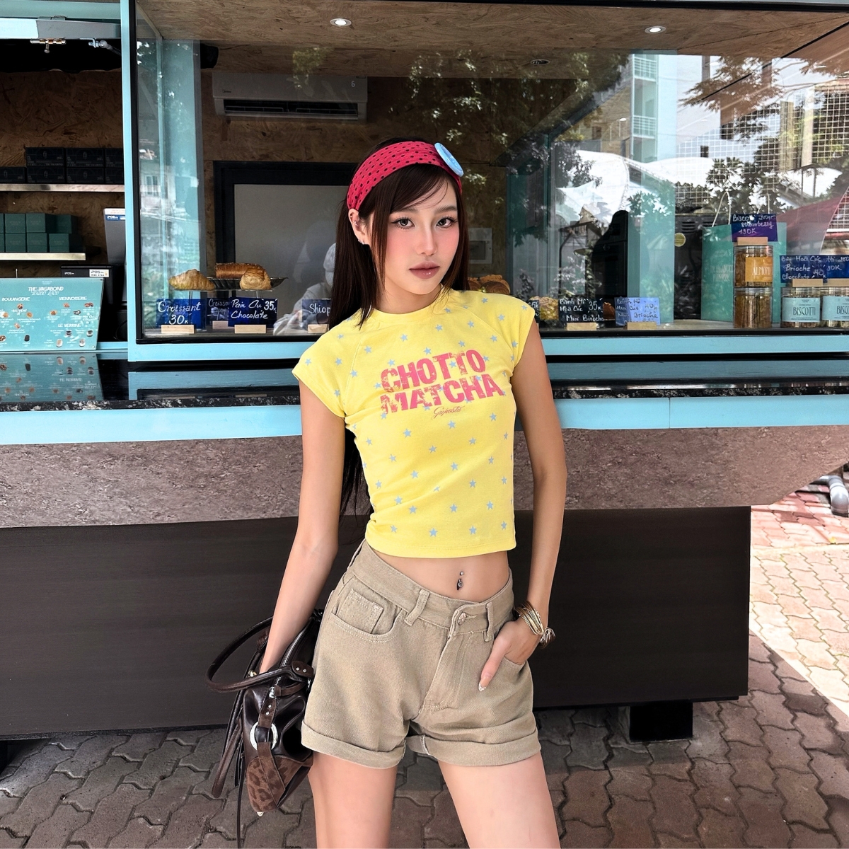 Áo Babytee 𝙂𝙐𝙋𝙊 𝘾𝙝𝙤𝙩𝙩𝙤 𝙈𝙖𝙩𝙘𝙝𝙖 Form Tay Hến Crop Ôm Body Thun Cotton Borip Co Giãn Thoải Mái - BBT04