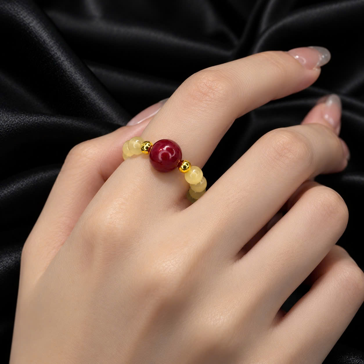 Nhẫn kiểu phong thuỷ đá topaz+cinnabar._thumbnail_3