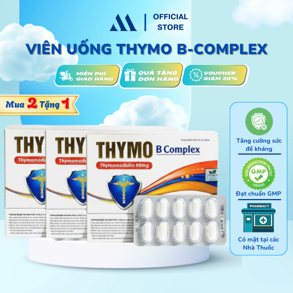 Thực phẩm bảo vệ sức khỏe Thymomax ( Hộp 3 vỉ x 10 viên )_thumbnail_1
