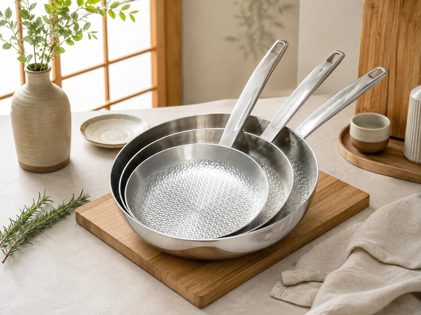 Chảo inox Vân Nổi Embrossed Silver Crown Kaiyo_thumbnail_0