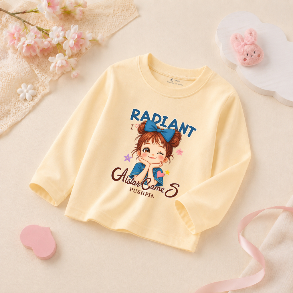 Áo thun dài tay bé gái nhiều hình in cô gái dễ thương - Loza Kids  KT015_thumbnail_2