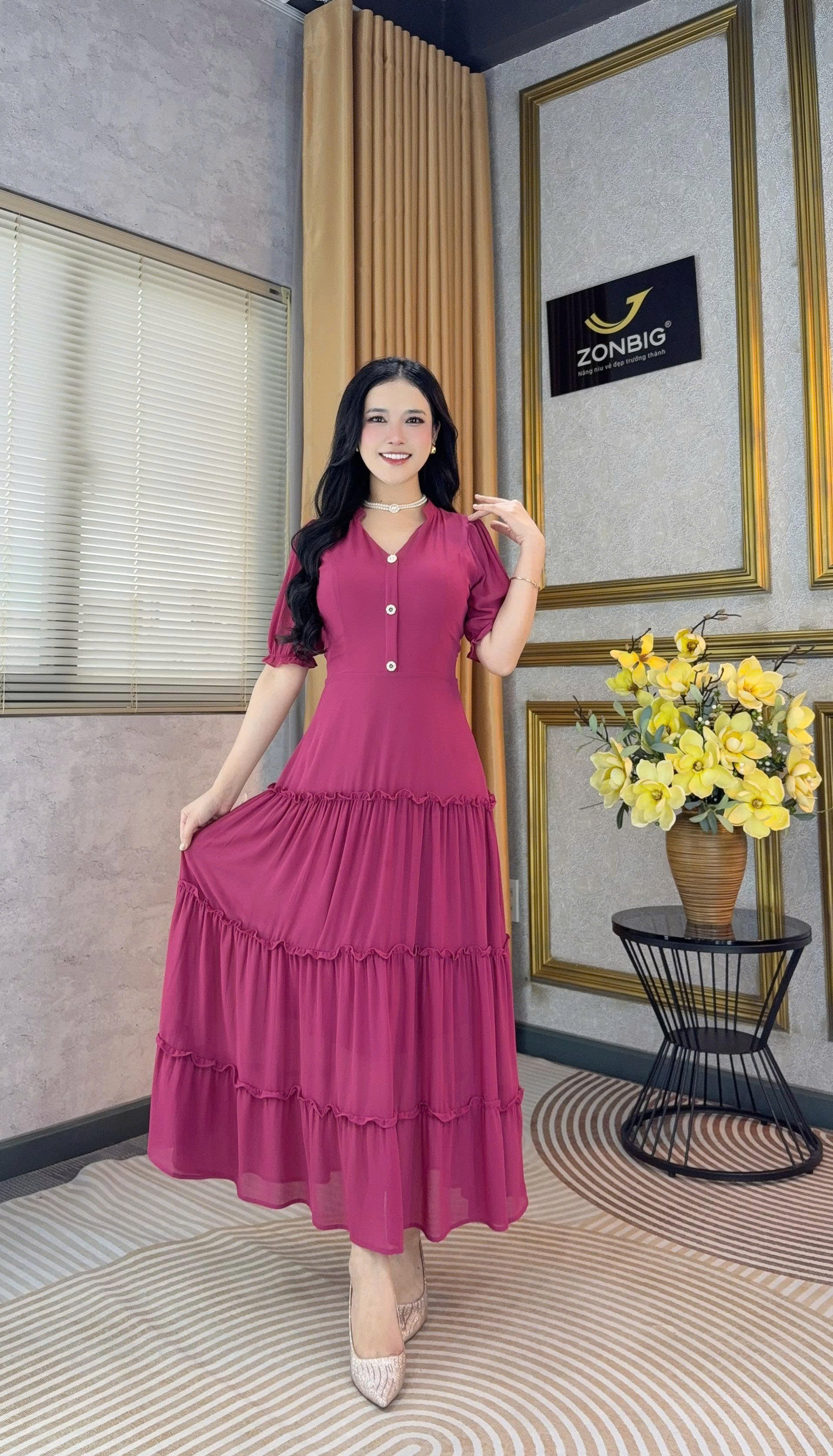 Đầm maxi - Y2238 - Thương hiệu ZONBIG
