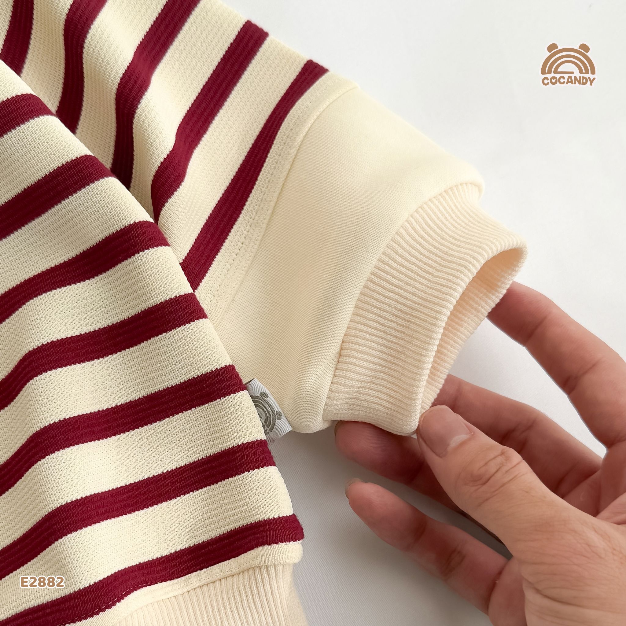 Áo dài kẻ ĐỎ BE hình cây thông_thumbnail_5